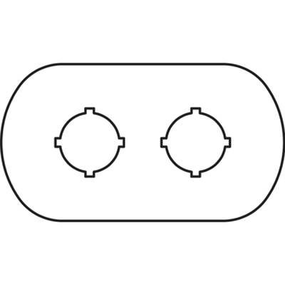 ABB MA6-1002 Шильдик для пластикового кнопочного поста (2 места) 1SFA611930R1002