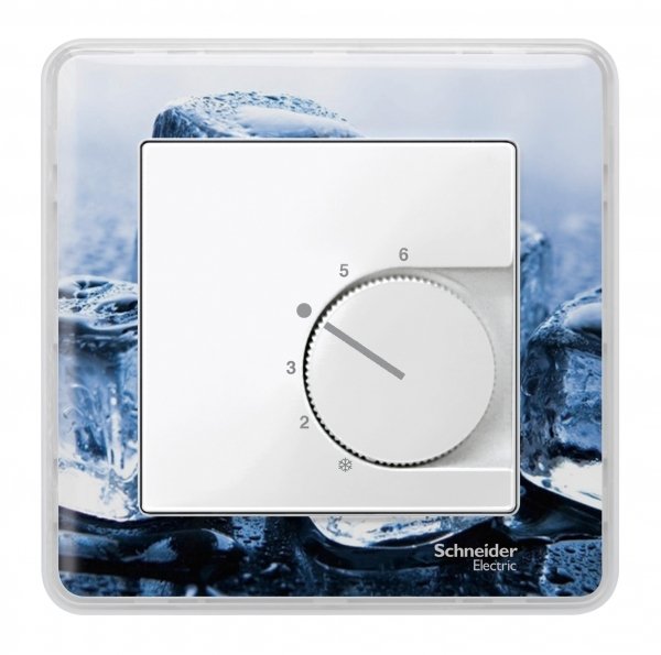 SE Merten SM Бел глянец Накладка термостата комнатного (Мех.536400,536401) MTN534719