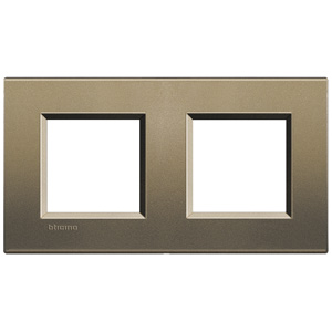 BT LL Коричневый шелк Рамка прямоугольная, 2+2 мод LNA4802M2SQ