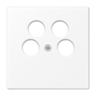 JUNG LS 990 Белый матовый Крышка для TV-SAT розетки с 4-мя гнёздами LS990-4SAT2WWM