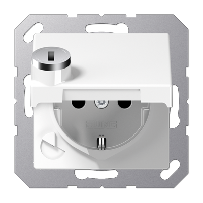 JUNG SCHUKO® розетка с замком, белая A1520BFKLSLWW