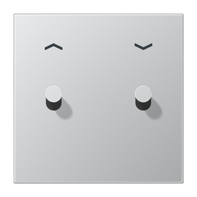 JUNG LS1912 Алюминий Центральная плата с символом «стрелки», 1 пост, 2 тумблера,конус; метал. исполнение AL12-5PK0