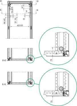 Купить SE SF/SM 4 кронштейна 1U/3U NSYRC1U