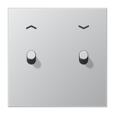 JUNG LS1912 Алюминий Центральная плата с символом «стрелки», 1 пост, 2 тумблера,цилиндр; метал. исполнение AL12-5PR0