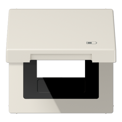 JUNG Рамка с подпружиненной крышкой для USB-механизмов, с центральной платой, слоновая кость LS990BFKLUSB