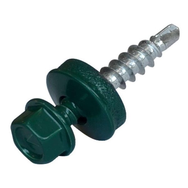 Купить Tech-Krep Саморез КР св. 4,8х35 RAL-6005 (тёмно-зеленый) (60 шт) - коробка с ок. 124634