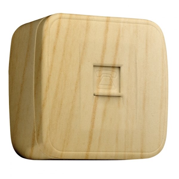 EKF Basic Минск Светлое дерево Розетка RJ-11, ОП