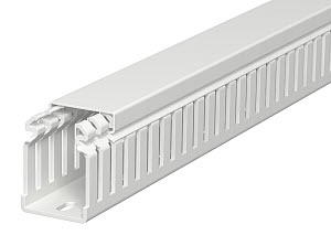 Купить OBO Bettermann Кабель-канал перфорированный распределительный LKVH 50x37,5x2000 мм светло-серый RAL7035 6178582