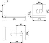 Купить SE Уголок для рейки 35x21 NSYEN20