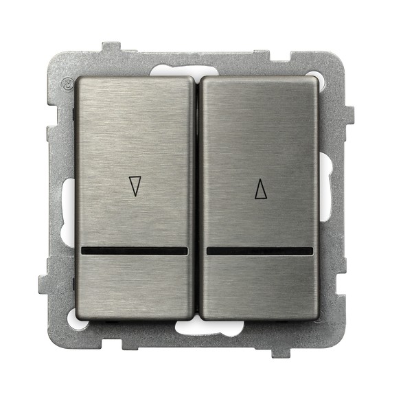 Ospel Sonata Сталь Выключатель жалюзийный с подсветкой, без рамки ŁP-7RMS/m/37