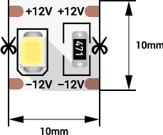 SWG Лента светодиодная стандарт 2835, 100 LED/м, 24 Вт/м, 12В , IP20, Цвет: Нейтральный белый SWG2100-12-24-NW