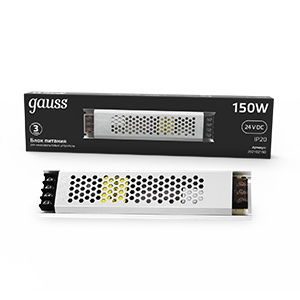 Gauss Блок питания 150W 24V IP20 ультратонкий 1/70 202102150