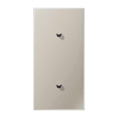 JUNG LS1912 Нержавеющая сталь Центральная плата, 2 поста, для вертикальной установки, тумблеры 1+1,конус; метал. исполнение ES12-20K1