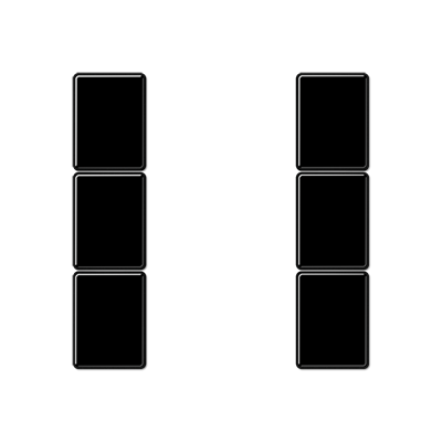 JUNG комплект накладок 3гр черный A503TSASW