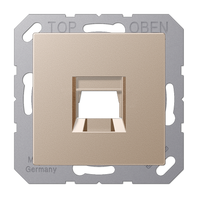 JUNG Kрышка для 1-го разъема без видимого винта подпружиненная шторка термопласт шампань A1569-1WECH