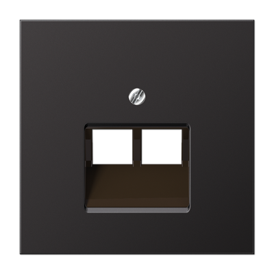 JUNG LS 990 Dark Крышка для сдвоенной телефонной и компютерной розетки UAE AL2969-2UAD