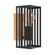 Eglo 390165 Бра CIDRAZ, черный, коричневый, сталь, дерево