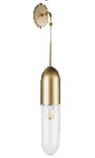 Lightstar 690513 (MB22501-1A ) Бра RAMO 1х40W E14 ШАМПАНЬ/ЗОЛОТО/ПРОЗРАЧНЫЙ (в комплекте), шт