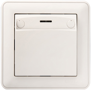 Купить Systeme Electric Wessen 59 Бел Выключатель карточный 16А (в сборе, с рамкой)
