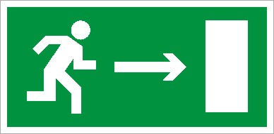 СТ ПЭУ 002 Выход направо (280х162) РС-I пиктограмма