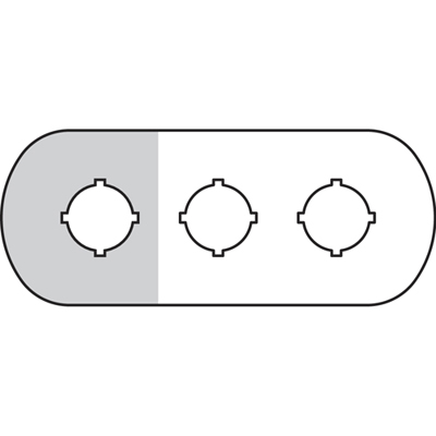 ABB MA6 Шильдик MA6-1007 (3 места (1 желт) для пластикового кнопочногопоста 1SFA611930R1007