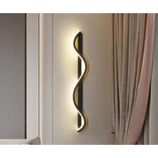 Kink Light 08418B-80R,19(3000K) Бра Вали черный (правое) w15 h80 Led 18W (3000K)