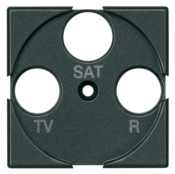 BT Axolute Антрацит Панель лицевая для розеток TV + FM + SAT HS4207