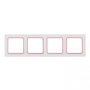 EKF PROxima Стокгольм Белый Линия красная Рамка 4-ая