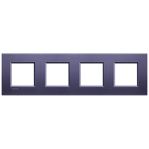 BT LL Синий шелк Рамка прямоугольная, 4 поста LNA4802M4CB