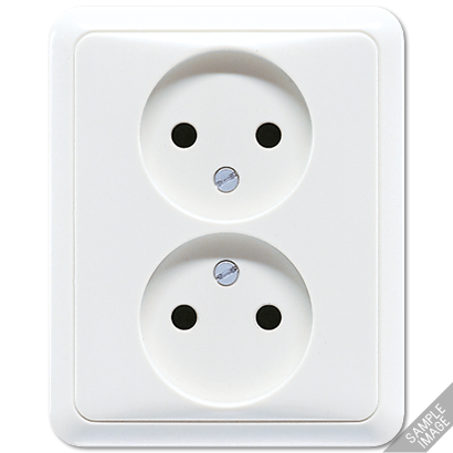 JUNG Розетка сдвоенная 16A 250V~ без заземления слоновая кость 5010U