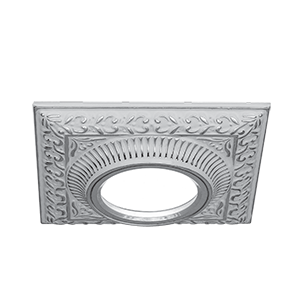 Gauss Светильник Antique Gu5.3 1/50 квадрат, белый/серебро CA029