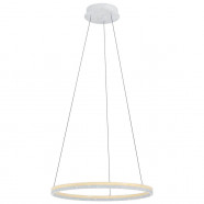 Eglo 39896 Подвесной потолочный светильник (люстра) CADINARO, LED 35W, 4200lm, H1500, Ø600, сталь, дерево, серый, коричневый/пластик, белый