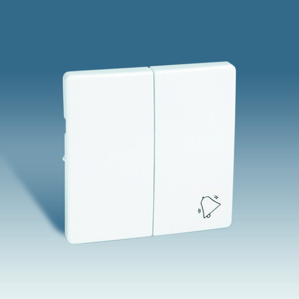 Simon 82 Слоновая кость Комплект накладок (2 шт) с пиктограммой "звонок", для 2-х клав. механизм, S82,82N 82027-31