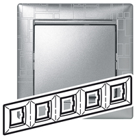 Купить Legrand Valena Алюминий модерн Рамка 5-ая гориз 770345