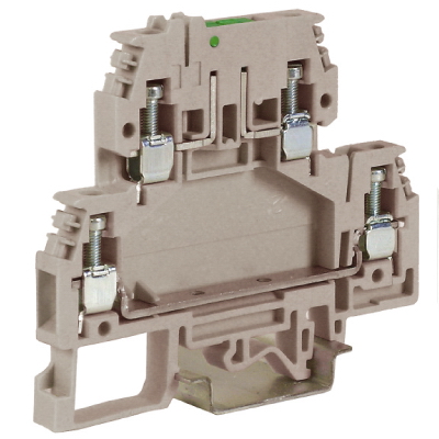 DKC DSS4/GR, зажим с 2 уровнями, верхний разъединяемый 4 кв.мм серый