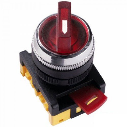 Купить IEK Переключатель АNСLR-22-3 на 3 фикс.полож.красный неон/240В I-O 1з+1р