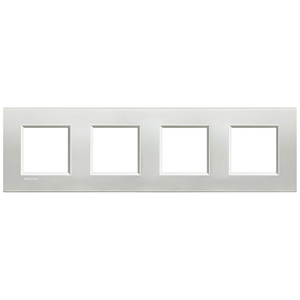 BT LL Серебро Рамка прямоугольная, 2+2+2+2 мод. LNA4802M4AG