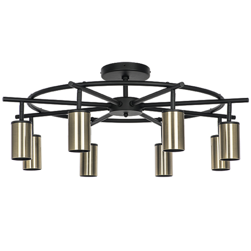 Lightstar LR718318 Люстра RULLO 8х50W GU10 ЧЕРНЫЙ/БРОНЗА (571718+214431-8), шт