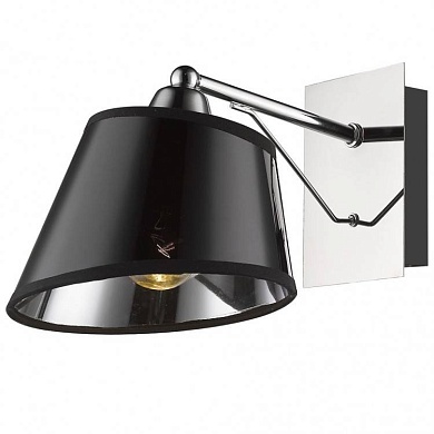 VELANTE 296-101-01 Бра Хром/Черный E27 1*60W