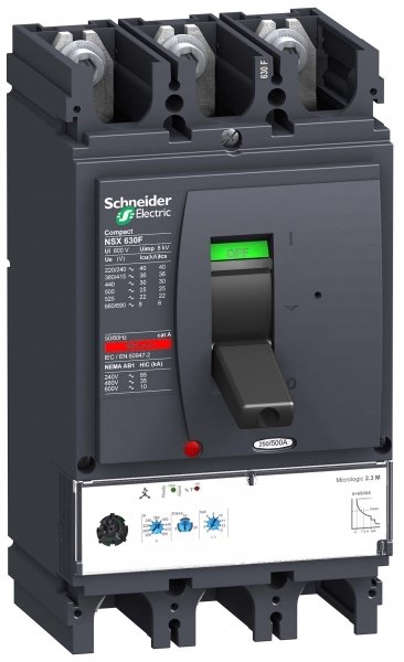 SE Compact NSX 630N Автоматический выключатель Micrologic 2.3M 500A 3P 3Т LV432976