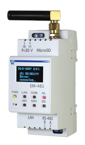 Новатек Контроллер интерфейса по мобильной связи ЕМ-481