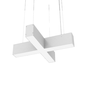 Varton Светодиодный светильник X-line X-образный 20 Вт 4000 К 532x500x100 мм RAL9003 белый муар с рассеивателем опал и торцевыми крышками (4 шт.) V1-R0-1XX23-02OP0-4002040