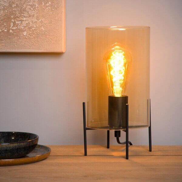 Купить Lucide STEFFIE Лампа настольная 45566/01/62 E27/40W H27cm Amber