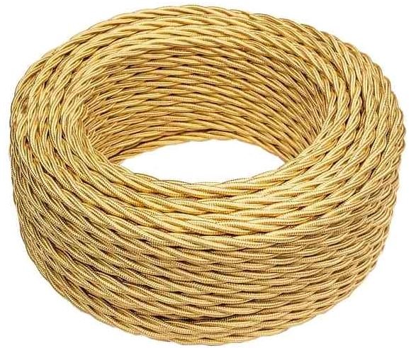 BIRONI Золото глянец Витой провод 3*1,5 10м B1-434-079-10