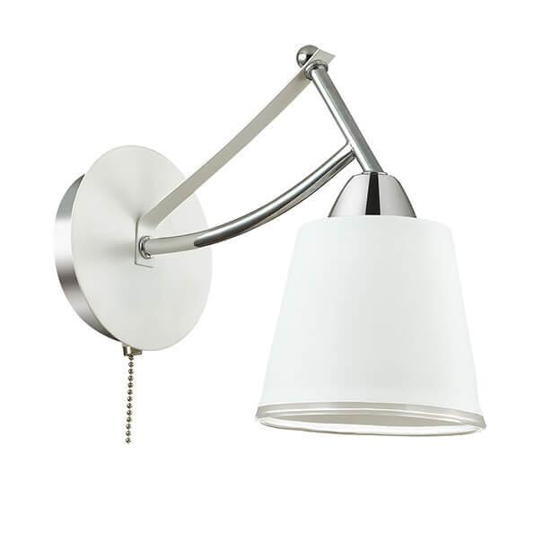 Купить Lumion 3449/1W LN17 121 хром/белый/стекло Бра E14 60W 220V HADRINNA