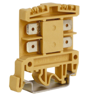 DKC AFO.2/1+1, проходной зажим 2,5 кв.мм бежевый с раздельными контактами