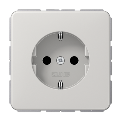 JUNG Штепсельная розетка SCHUKO 16A 250V~ светло-серая CD1520BFLG