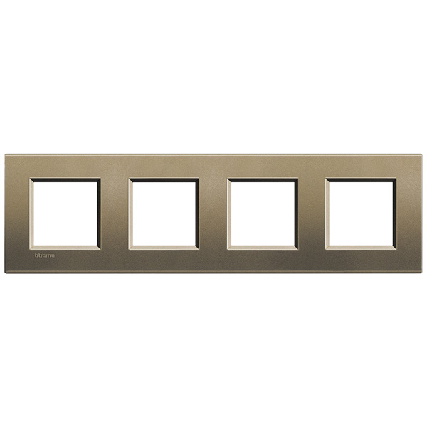 Купить BT LL Коричневый шелк Рамка прямоугольная, 2+2+2+2 мод LNA4802M4SQ