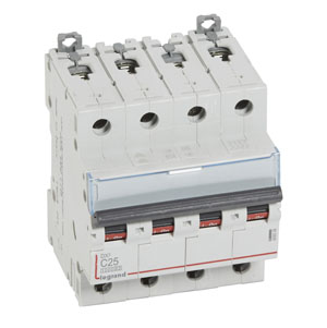 Купить Legrand DX3 Автоматический выключатель 4P 25A (С) 10kA/16kA 409338
