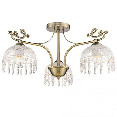 VELANTE 733-507-03 Люстра потолочная Бронзовый/Белый, Прозрачный E27 3*60W